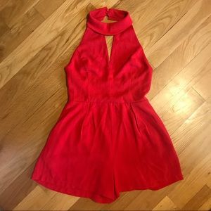 ASTR High Neck Halter Romper